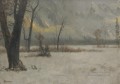 PAISAJE DE INVIERNO American Albert Bierstadt nieve